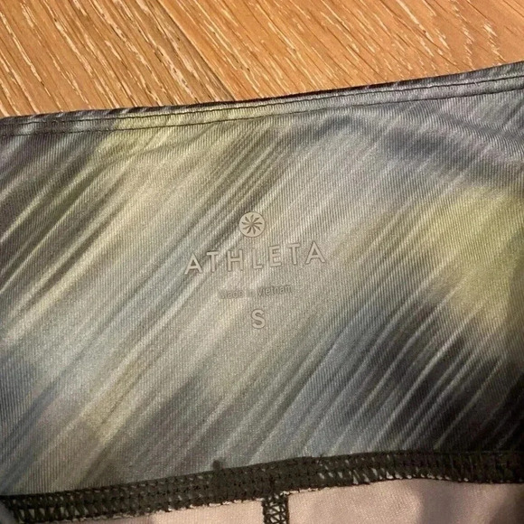 Athleta High Rise Alpine‎ Chaturanga Blue Yoga workout Ankle leggings size Small - Picture 4 of 6